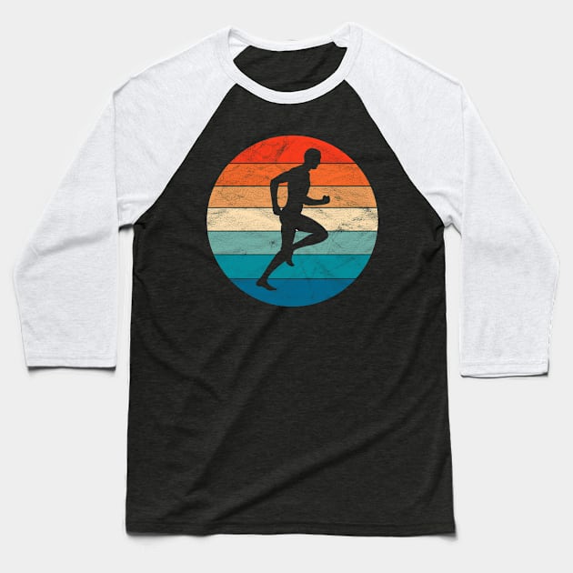 Vintage Man Running Baseball T-Shirt by ChadPill